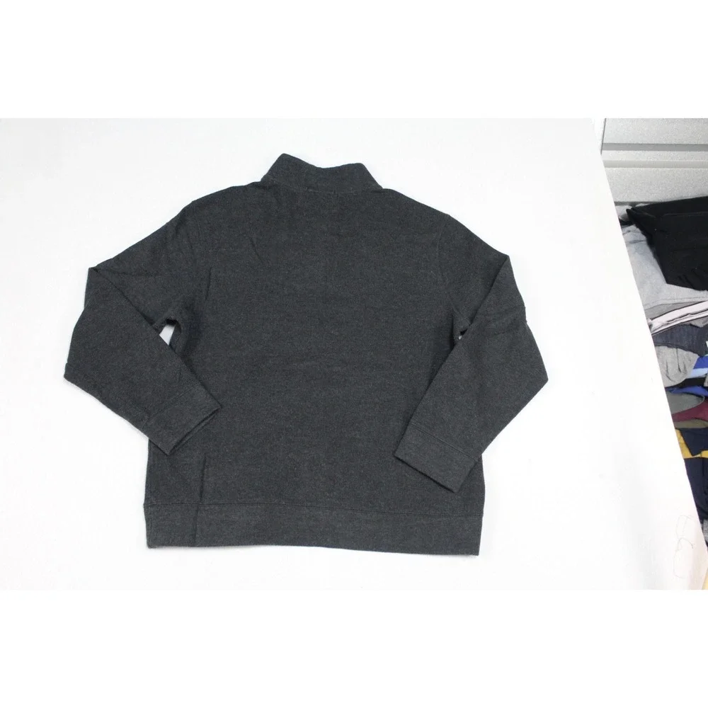 Banana Republic Men Gray Sweater Pull Over Quarter Zip Long Sleeve Size Large